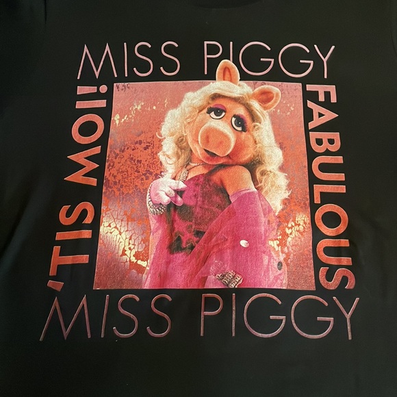 Disney Miss Piggy Fabulous Black T-Shirt Size X-Large - Picture 10 of 13